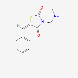 molecular formula C17H22N2O2S B13374927 5-(4-Tert-butylbenzylidene)-3-[(dimethylamino)methyl]-1,3-thiazolidine-2,4-dione 