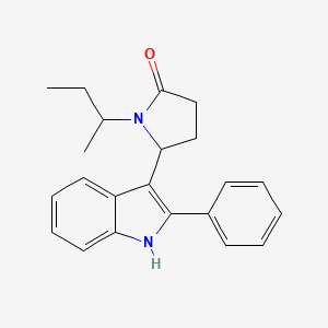 molecular formula C22H24N2O B13374943 1-sec-butyl-5-(2-phenyl-1H-indol-3-yl)-2-pyrrolidinone 