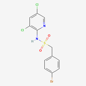 molecular formula C12H9BrCl2N2O2S B13374947 (4-bromophenyl)-N-(3,5-dichloro-2-pyridinyl)methanesulfonamide 