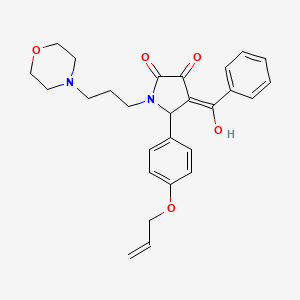 molecular formula C27H30N2O5 B13374961 5-[4-(allyloxy)phenyl]-4-benzoyl-3-hydroxy-1-[3-(4-morpholinyl)propyl]-1,5-dihydro-2H-pyrrol-2-one 