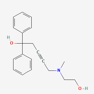 molecular formula C20H23NO2 B13374974 5-[(2-Hydroxyethyl)(methyl)amino]-1,1-diphenyl-3-pentyn-1-ol 