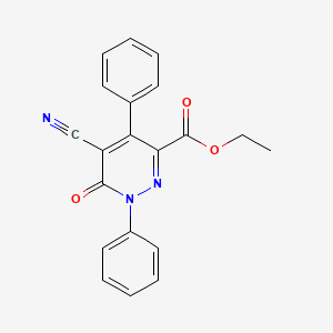 molecular formula C20H15N3O3 B13375035 Ethyl 5-cyano-6-oxo-1,4-diphenyl-1,6-dihydro-3-pyridazinecarboxylate 