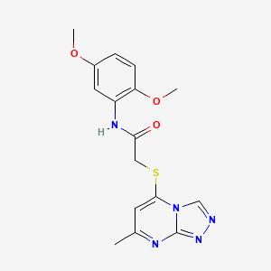 molecular formula C16H17N5O3S B13375057 N-(2,5-dimethoxyphenyl)-2-[(7-methyl[1,2,4]triazolo[4,3-a]pyrimidin-5-yl)sulfanyl]acetamide 