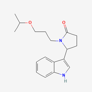 molecular formula C18H24N2O2 B13375064 5-(1H-indol-3-yl)-1-(3-isopropoxypropyl)-2-pyrrolidinone 