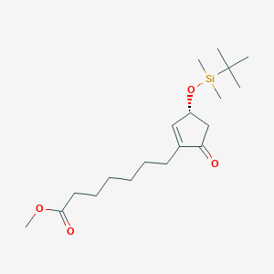 (R)-Methyl 7-(3-((tert-butyldimethylsilyl)oxy)-5-oxocyclopent-1-en-1-yl)heptanoate