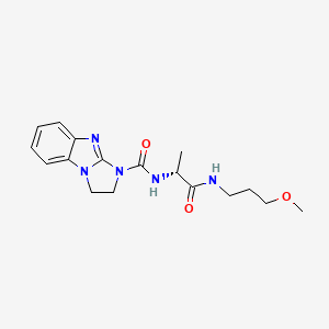 molecular formula C17H23N5O3 B13375124 N-{2-[(3-methoxypropyl)amino]-1-methyl-2-oxoethyl}-2,3-dihydro-1H-imidazo[1,2-a]benzimidazole-1-carboxamide 