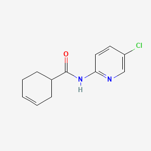 molecular formula C12H13ClN2O B13375177 N-(5-chloro-2-pyridinyl)-3-cyclohexene-1-carboxamide 