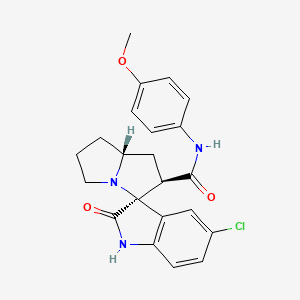 molecular formula C22H22ClN3O3 B13375178 N-(4-methoxyphenyl)-5-chloro-1,1',2,2',5',6',7',7'a-octahydro-2-oxospiro[indole-3,3'-pyrrolizine]-2'-carboxamide 
