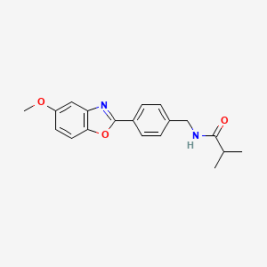 molecular formula C19H20N2O3 B13375196 N-[4-(5-methoxy-1,3-benzoxazol-2-yl)benzyl]-2-methylpropanamide 