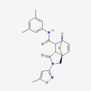 molecular formula C21H21N3O4 B13375243 N-(3,5-dimethylphenyl)-2-(5-methyl-3-isoxazolyl)-3-oxo-2,3,3a,4-tetrahydro-5,7a-epoxyisoindole-4-carboxamide 