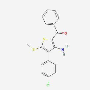 molecular formula C18H14ClNOS2 B13375296 [3-Amino-4-(4-chlorophenyl)-5-(methylsulfanyl)-2-thienyl](phenyl)methanone 