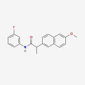 molecular formula C20H18FNO2 B13375320 N-(3-fluorophenyl)-2-(6-methoxy-2-naphthyl)propanamide 