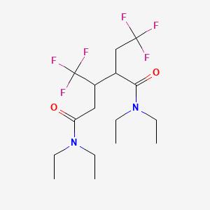 molecular formula C16H26F6N2O2 B13375331 N~1~,N~1~,N~5~,N~5~-tetraethyl-2-(2,2,2-trifluoroethyl)-3-(trifluoromethyl)pentanediamide 