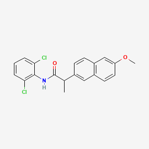 molecular formula C20H17Cl2NO2 B13375336 N-(2,6-dichlorophenyl)-2-(6-methoxy-2-naphthyl)propanamide 
