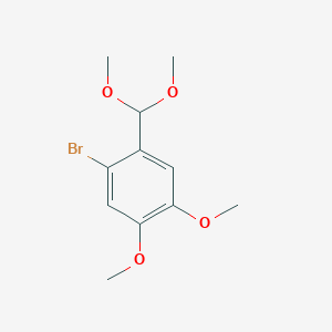molecular formula C11H15BrO4 B1337535 1-溴-2-(二甲氧甲基)-4,5-二甲氧基苯 CAS No. 70461-33-5