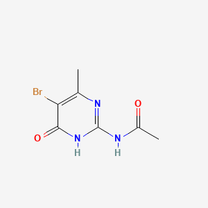 molecular formula C7H8BrN3O2 B13375397 N-(5-bromo-4-hydroxy-6-methyl-2-pyrimidinyl)acetamide 