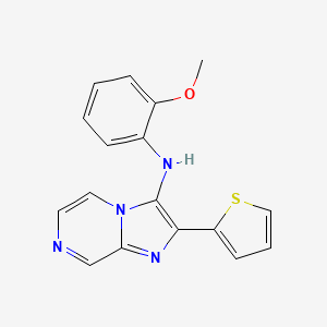 molecular formula C17H14N4OS B13375413 N-(2-methoxyphenyl)-2-(2-thienyl)imidazo[1,2-a]pyrazin-3-amine 