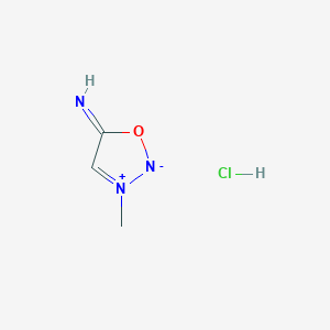 molecular formula C3H6ClN3O B1337548 5-Amino-3-methyl-1,2,3-oxadiazolium, inner salt hydrochloride CAS No. 5124-09-4