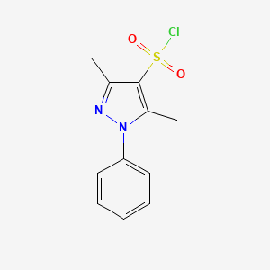 molecular formula C11H11ClN2O2S B1337554 3,5-dimethyl-1-phenyl-1H-pyrazole-4-sulfonyl chloride CAS No. 59340-26-0