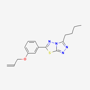 molecular formula C16H18N4OS B13375565 Allyl 3-(3-butyl[1,2,4]triazolo[3,4-b][1,3,4]thiadiazol-6-yl)phenyl ether 