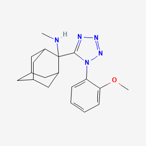 molecular formula C19H25N5O B13375594 N-{2-[1-(2-methoxyphenyl)-1H-tetraazol-5-yl]-2-adamantyl}-N-methylamine 
