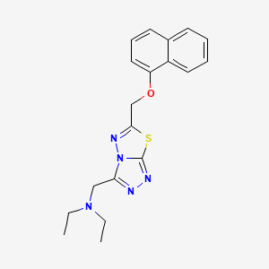 molecular formula C19H21N5OS B13375656 N-ethyl-N-({6-[(naphthalen-1-yloxy)methyl][1,2,4]triazolo[3,4-b][1,3,4]thiadiazol-3-yl}methyl)ethanamine 