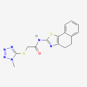 molecular formula C15H14N6OS2 B13375679 N-(4,5-dihydronaphtho[2,1-d][1,3]thiazol-2-yl)-2-[(1-methyl-1H-tetraazol-5-yl)sulfanyl]acetamide 