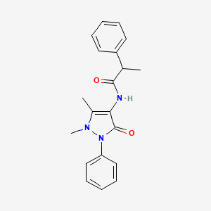 molecular formula C20H21N3O2 B13375685 N-(1,5-dimethyl-3-oxo-2-phenyl-2,3-dihydro-1H-pyrazol-4-yl)-2-phenylpropanamide 