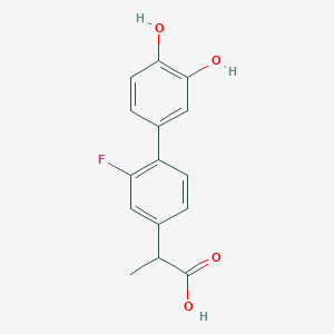 molecular formula C15H13FO4 B133757 3',4'-Dihydroxy Flurbiprofen CAS No. 66067-41-2