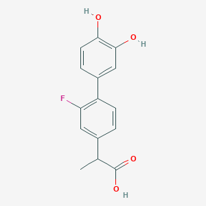 molecular formula C15H13FO4 B133757 3',4'-二羟基氟比洛芬 CAS No. 66067-41-2