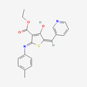 molecular formula C20H18N2O3S B13375740 ethyl (5E)-2-(4-methylanilino)-4-oxo-5-(pyridin-3-ylmethylidene)thiophene-3-carboxylate 