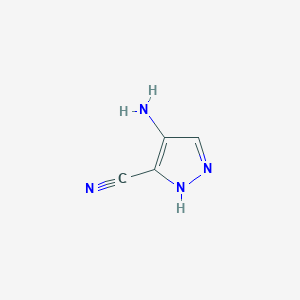molecular formula C4H4N4 B1337576 4-Amino-1H-pyrazole-3-carbonitrile CAS No. 68703-67-3