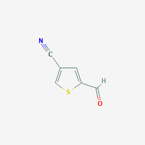 molecular formula C6H3NOS B1337577 5-Formylthiophene-3-carbonitrile CAS No. 51770-04-8