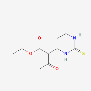 molecular formula C11H18N2O3S B13375795 Ethyl 2-(6-methyl-2-thioxohexahydro-4-pyrimidinyl)-3-oxobutanoate 
