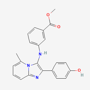 molecular formula C22H19N3O3 B13375796 Methyl 3-{[2-(4-hydroxyphenyl)-5-methylimidazo[1,2-a]pyridin-3-yl]amino}benzoate 