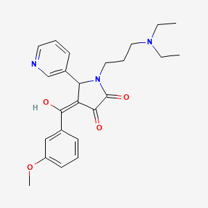 molecular formula C24H29N3O4 B13375797 1-[3-(diethylamino)propyl]-3-hydroxy-4-(3-methoxybenzoyl)-5-(3-pyridinyl)-1,5-dihydro-2H-pyrrol-2-one 