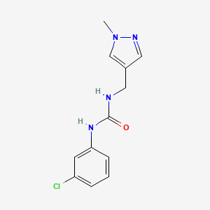 molecular formula C12H13ClN4O B13375890 N-(3-chlorophenyl)-N'-[(1-methyl-1H-pyrazol-4-yl)methyl]urea 