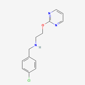molecular formula C13H14ClN3O B13375893 N-(4-chlorobenzyl)-N-[2-(2-pyrimidinyloxy)ethyl]amine 
