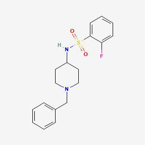 molecular formula C18H21FN2O2S B13375896 N-(1-benzyl-4-piperidinyl)-2-fluorobenzenesulfonamide 