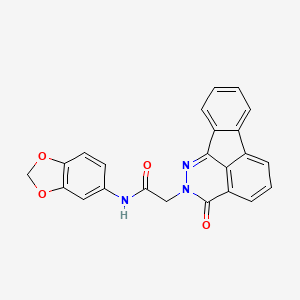 molecular formula C23H15N3O4 B13375939 N-(1,3-benzodioxol-5-yl)-2-(3-oxoindeno[1,2,3-de]phthalazin-2(3H)-yl)acetamide 