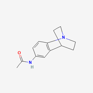 molecular formula C13H16N2O B13376006 N-(1-azatricyclo[6.2.2.0~2,7~]dodeca-2,4,6-trien-5-yl)acetamide 