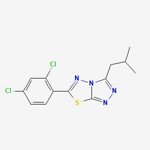 molecular formula C13H12Cl2N4S B13376026 6-(2,4-Dichlorophenyl)-3-isobutyl[1,2,4]triazolo[3,4-b][1,3,4]thiadiazole 