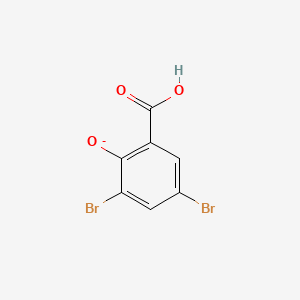 molecular formula C7H3Br2O3- B13376053 3,5-Dibromo-2-hydroxybenzoate 