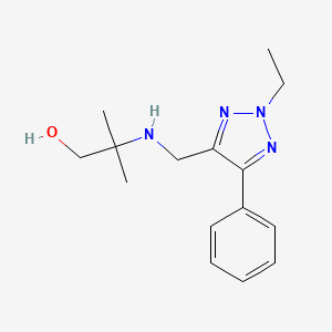 molecular formula C15H22N4O B13376080 2-{[(2-ethyl-5-phenyl-2H-1,2,3-triazol-4-yl)methyl]amino}-2-methyl-1-propanol 