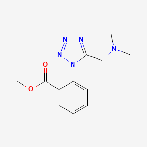 molecular formula C12H15N5O2 B13376111 methyl 2-{5-[(dimethylamino)methyl]-1H-tetraazol-1-yl}benzoate 