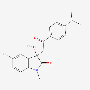 molecular formula C20H20ClNO3 B13376119 5-chloro-3-hydroxy-3-[2-(4-isopropylphenyl)-2-oxoethyl]-1-methyl-1,3-dihydro-2H-indol-2-one 