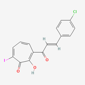molecular formula C16H10ClIO3 B13376200 3-[3-(4-Chlorophenyl)acryloyl]-2-hydroxy-7-iodo-2,4,6-cycloheptatrien-1-one 