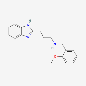 molecular formula C18H21N3O B13376213 3-(1H-benzimidazol-2-yl)-N-(2-methoxybenzyl)-1-propanamine 