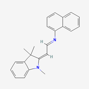 molecular formula C23H22N2 B13376221 N-(1-naphthyl)-N-[2-(1,3,3-trimethyl-1,3-dihydro-2H-indol-2-ylidene)ethylidene]amine 