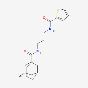 molecular formula C19H26N2O2S B13376228 N-{3-[(1-adamantylcarbonyl)amino]propyl}-2-thiophenecarboxamide 